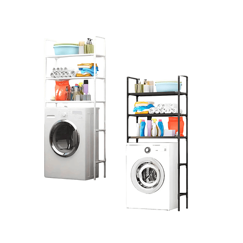 Estante Baño Estante Lavadora Blanco 3 Niveles MultifuncionaL