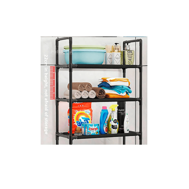 Estante Baño Estante Lavadora Blanco 3 Niveles MultifuncionaL 5