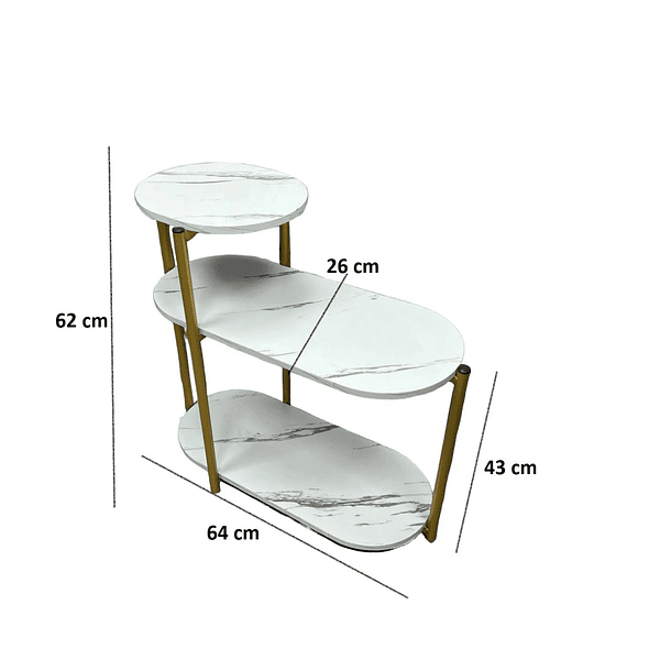 Mesa De Centro Auxiliar Decorativa  3 Niveles  2