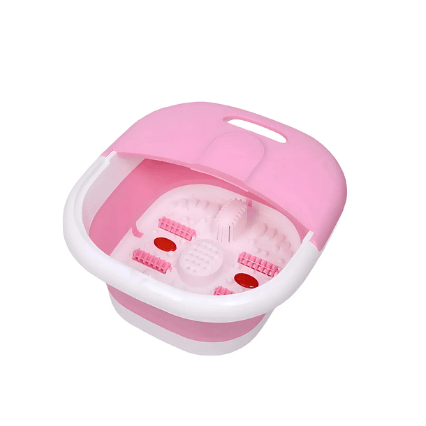 Spa Masajeador De Pies Bañera Plegable Electrica Hidromasaje Color Rosa 1
