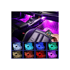 Tira X4 Led Luz Piso Interior Auto +control Ritmica 8
