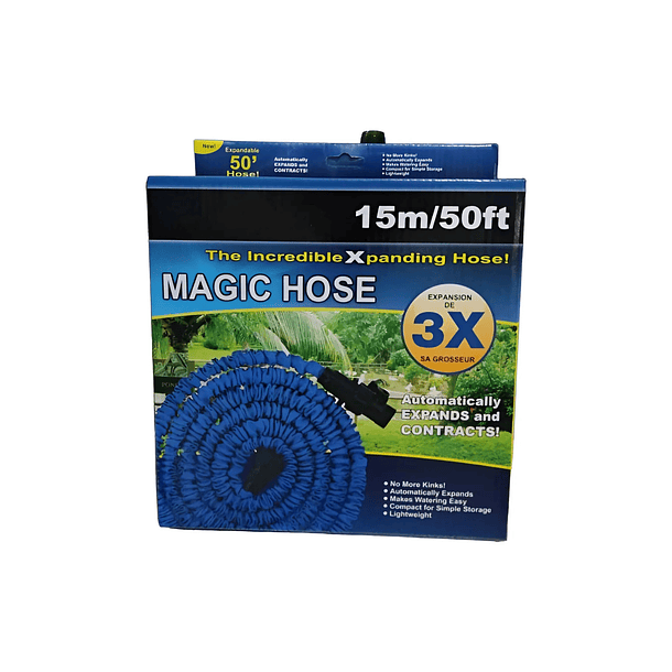 Manguera Retractil Expandible Jardin Agua Jardineria 15 Mts Azul 3