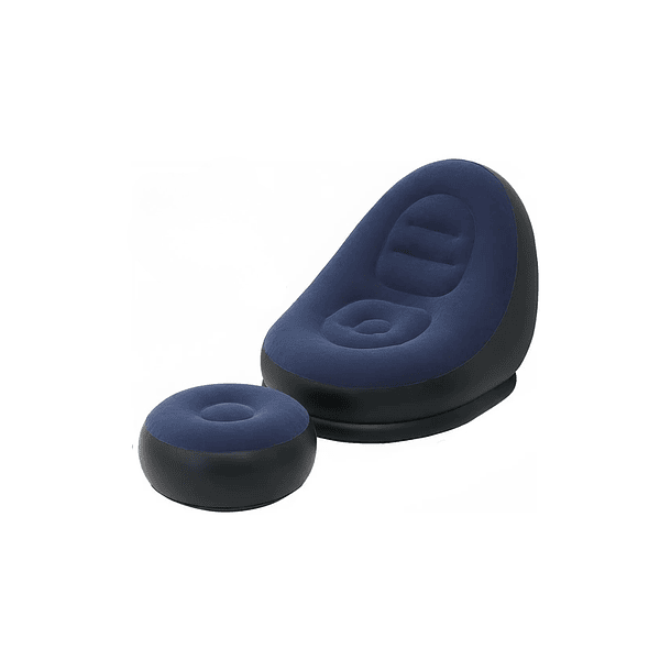 Sofa De Ocio Inflable Con Reposa Pies Silla Puff    1