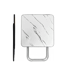 Mesa Plegable Cuadrada Acabado Que Simula Mármol 80x80cm 3