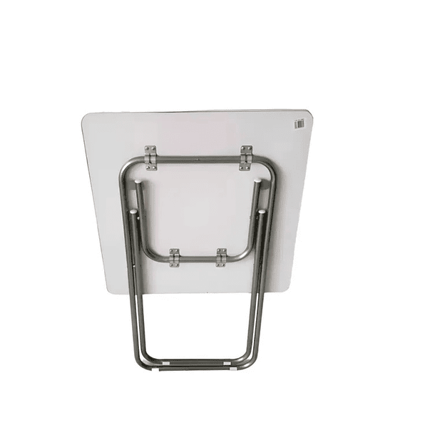 Mesa Plegable Cuadrada Acabado Que Simula Mármol 90X90 3