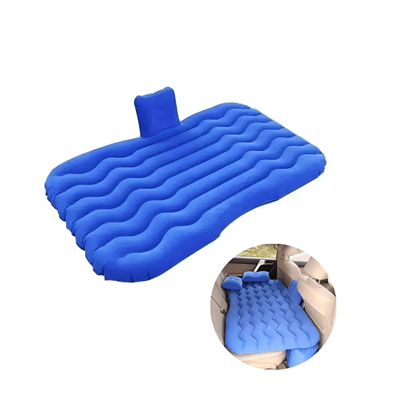 Colchón Inflable Asiento Trasero Auto + Compresor Aire  2 Plazas 130X80X40CM  1