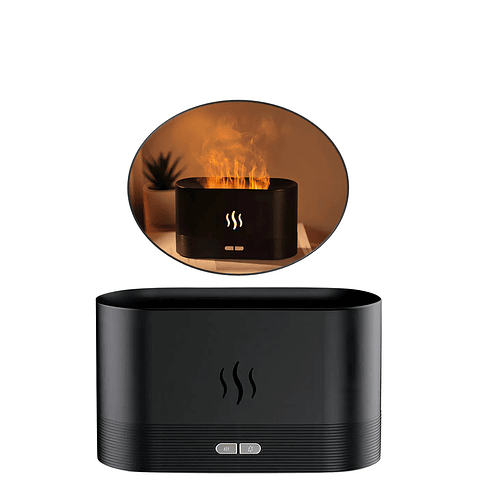 Humidificador Flame Flame Aroma Diffuser con voltaje de negro