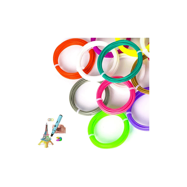 Filamentos Pla Para Lápiz Impresora 3d 10 Pcs 50 Metros   4