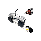 Compresor De Aire Doble Cilindro 12v Inflador Neumáticos Negro 50 Monofásica 3
