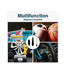 Compresor De Aire Doble Cilindro 12v Inflador Neumáticos Negro 50 Monofásica 4