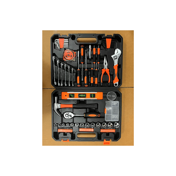 Kit Caja De Herramienta Profesional Multiusos 100 Piezas Naranja 3