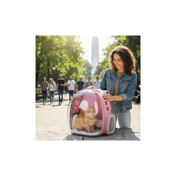Mochila Transporte Para Mascotas Transparente  4