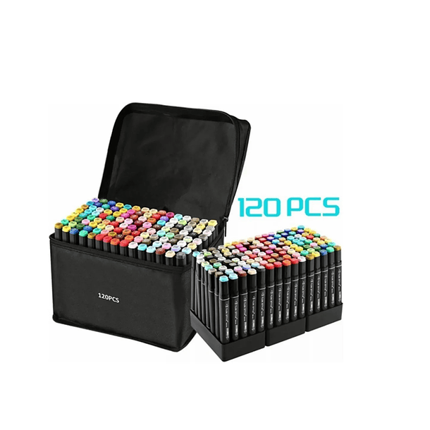120 Lápices Para Colorear Marcadores  + Estuche 1