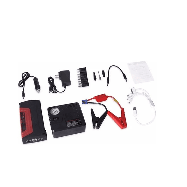 Partidor Cargador Powerbank Bateria Auto +inflador De Ruedas 2