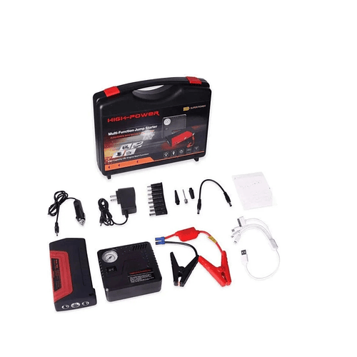 Partidor Cargador Powerbank Bateria Auto +inflador De Ruedas