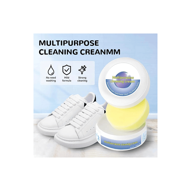 Crema Limpiadora Multiusos Para Zapatillas 260g Blanco 4
