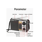 Radio Solar Portátil Multifuncional | 3 Bandas Am/fm/sw Negro 3