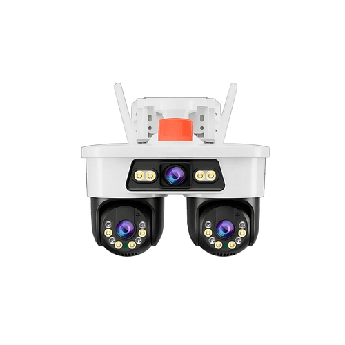 Cámara De Seguridad Jortan 8 5g Monitoreo Triple Lente 360° Blanco