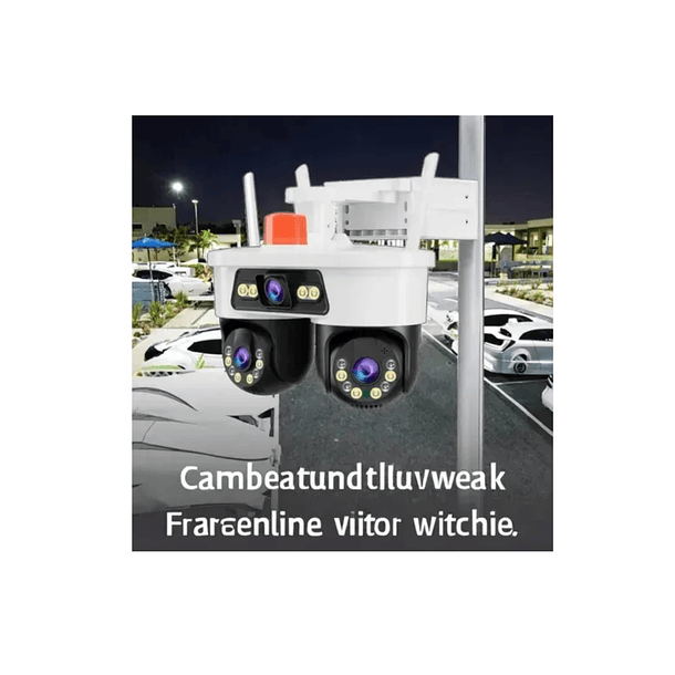 Cámara De Seguridad Jortan 8 5g Monitoreo Triple Lente 360° Blanco 2