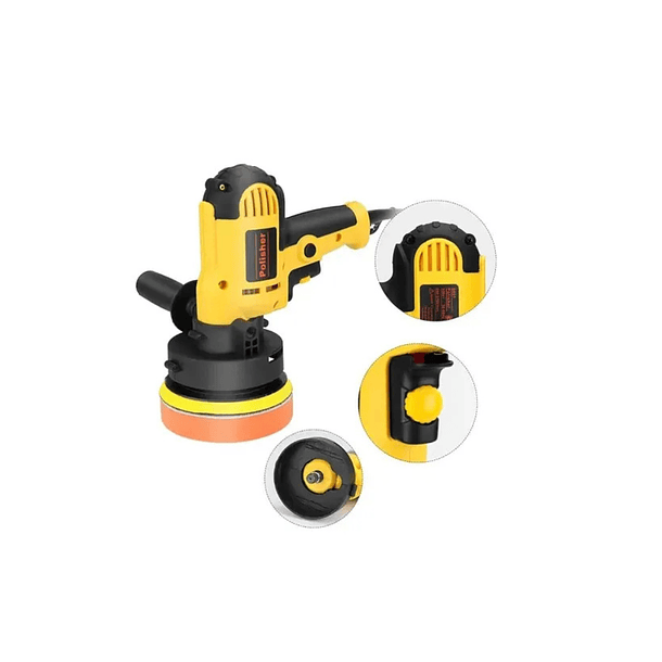 Pulidora Eléctrica Rotativa Portátil Kit Almohadillas  2