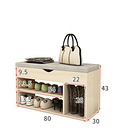 Zapatero Organizador Zapatos Banca Probador De Zapato Bota Color Arce CF240031 2