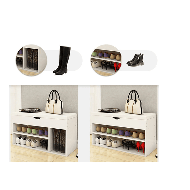 Zapatero Organizador Zapatos Banca Probador De Zapato Bota Color Arce CF240031 4