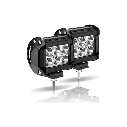 X2 Barra Focos Neblineros Led 18w Blanco Expansion Auto Moto