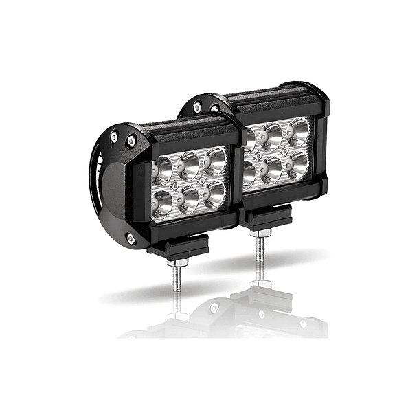 X2 Barra Focos Neblineros Led 18w Blanco Expansion Auto Moto 1