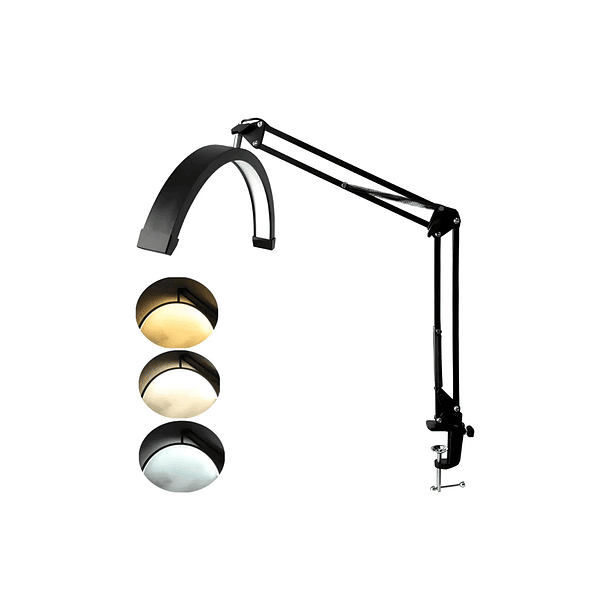Lámpara Led Media Luna 42cm Soporte Brazo Manicura Cejas 1