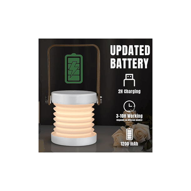 Lampara Recargable Plegable Led Camping Escritorio 7