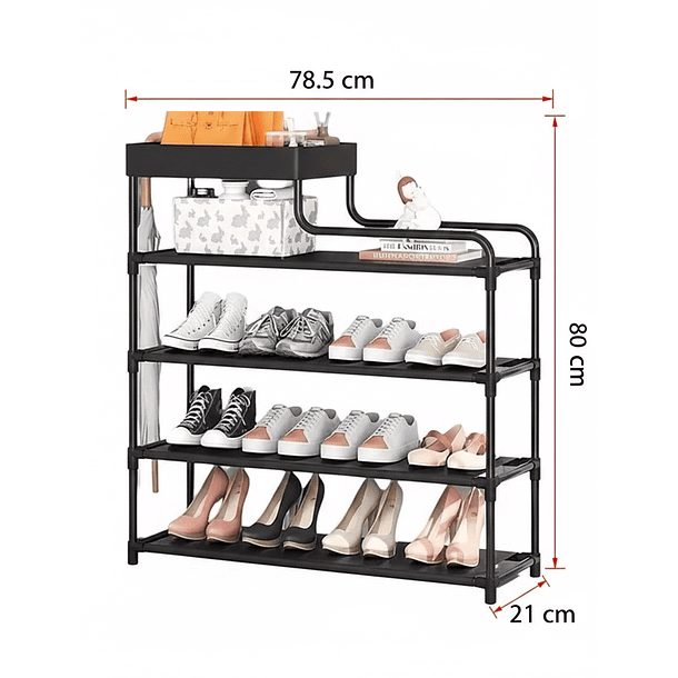 Organizador de Zapatos Mueble Ropa Zapatero Armable 5 Niveles 5