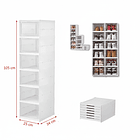 Zapatera Plegable Caja De Almacenamiento Acrílico 6 Niveles Blanco TN 4