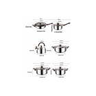 Batería Acero Inoxidable 12 Piezas Plateada Acero 2