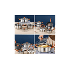 Batería Acero Inoxidable 12 Piezas Plateada Acero 4