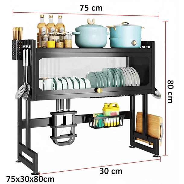 Escurridor De Loza Platero Armable Lavaplatos Con Cajón  CF  7