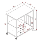Mesa Auxiliar Con Cajones Mueble Multiuso Estación De Café  3