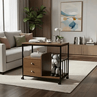 Mesa Auxiliar Con Cajones Mueble Multiuso Estación De Café  4