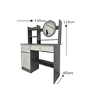 Tocador Moderno Con Espejo Led Iluminado 100x40x128 5