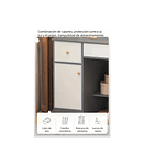 Tocador Moderno Con Espejo Led Iluminado 100x40x128 6