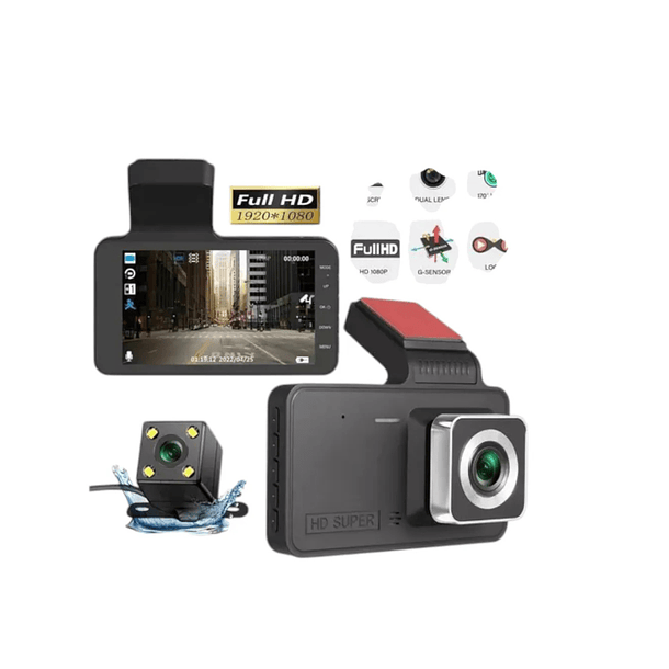Cámara Auto Dual Delantera Trasera 1080p Nocturna Full Hd 2