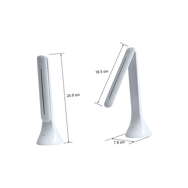 Lampara De Escritorio Plegable Usb Luz Led Touch Blanco 4