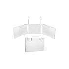 Espejo Triple Con Led Para Auto Corte Barberia Peluqueria Negro 2