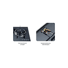 Anafe con alimentación a gas  color negro 3 hornallas 2