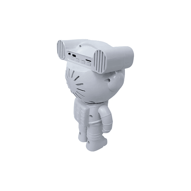 Luz Genérica Lampara y parlante astronauta color blanco 19cm x 9cm 3