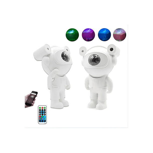 Luz Genérica Lampara y parlante astronauta color blanco 19cm x 9cm 3