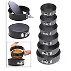 Set 3 Moldes Desmontables Para Queque Bizcochos Repostería Negro 3