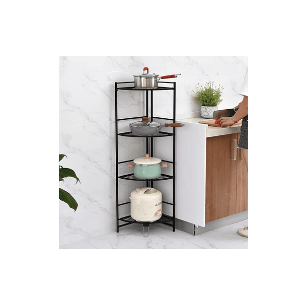 Estante Organizador Esquinero 4 Niveles Negro 2