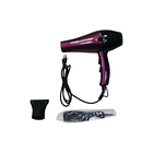 Secador De Cabello 3000w 2 Accesorios Negro Con Rojo Rojo-negro 1
