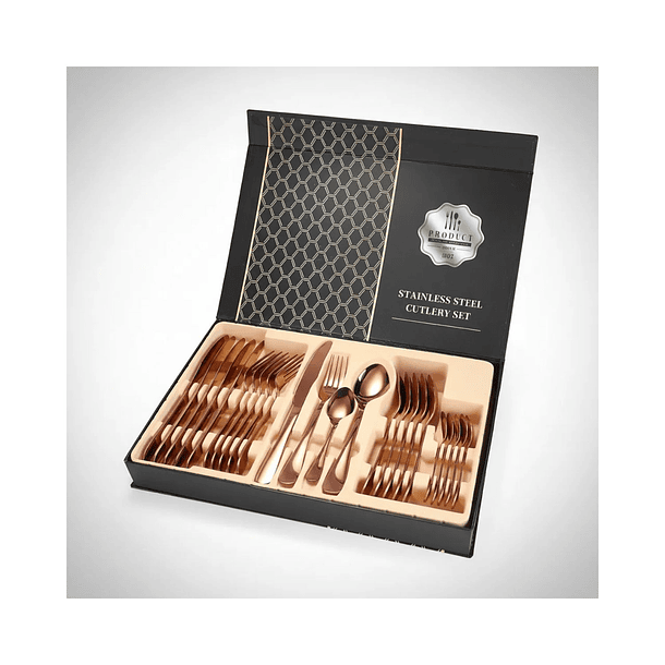 Juego De Cubiertos Set 24 Piezas Acero Inoxidable 1