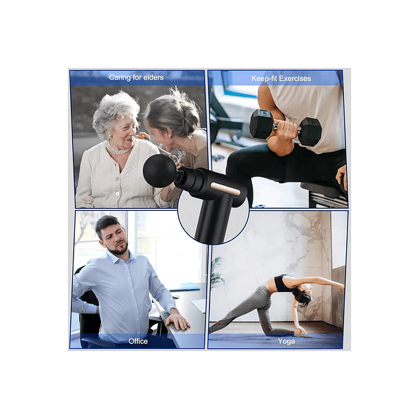 Pistola masajeadora para cuerpo Bivena Massageador Elétrico Massageador Portátil negro 5